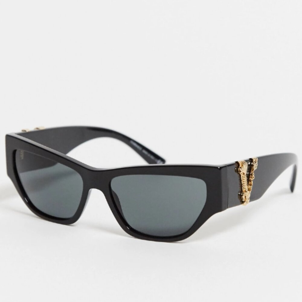 - NEW VERSACE Logo Cat Eye Sunglasses AX1